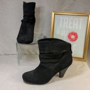 BCBG Paris suede scrunch booties